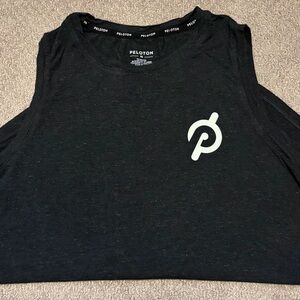 Peloton Black Muscle Tee with Logo